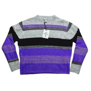 Women's Rain + Rose Long Sleeve Crew Neck Striped Size - Small